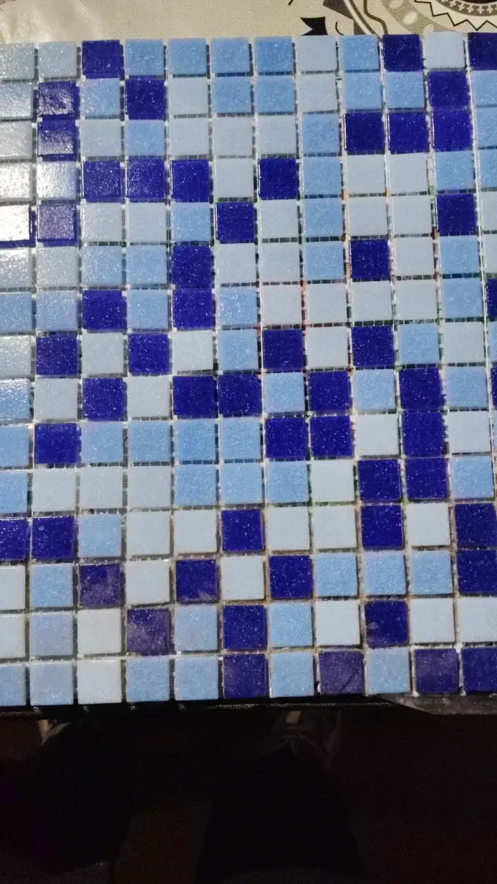 Mosaico de vidrio azul y celeste para decoración - 2
