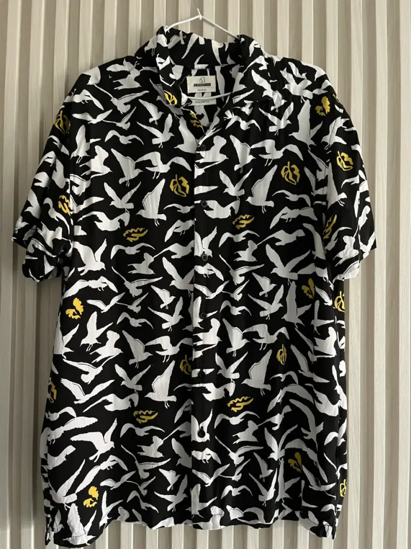 Camisa estampada de aves Americano talla M - 1