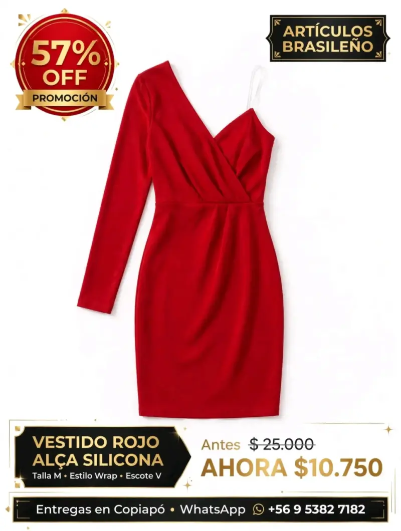 Vestido Negro de Manga Larga con Descuento - 2