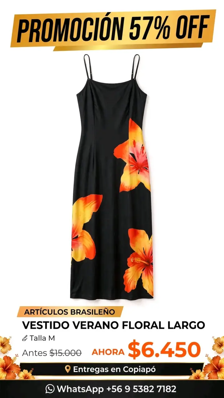 Vestido Negro de Manga Larga con Descuento - 3