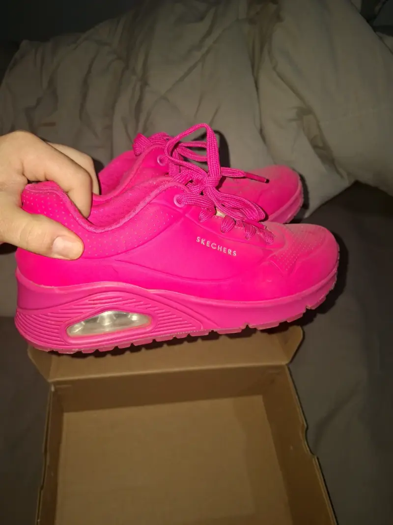 Zapatillas deportivas fucsias Skechers con amortiguación - 3