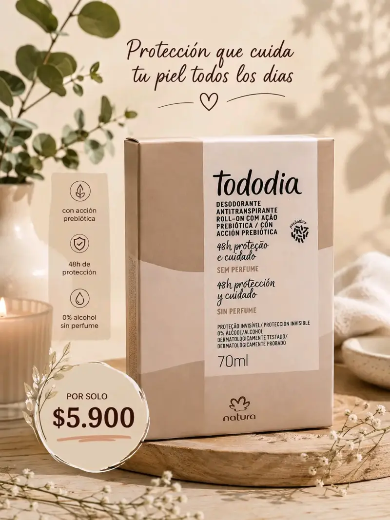 Desodorante Antitranspirante Natura Tododia Sin Perfume