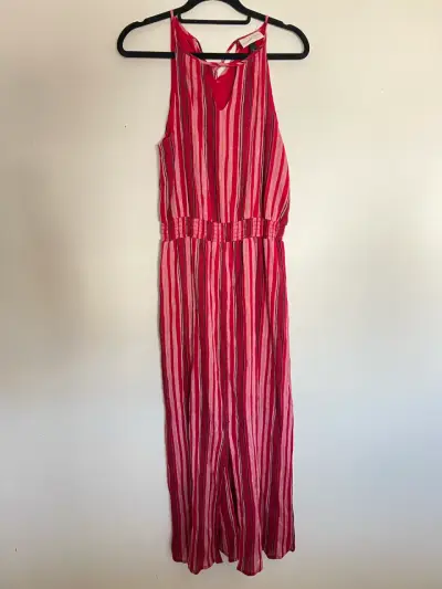 Vestido de rayas rojas para mujer - miniatura 1