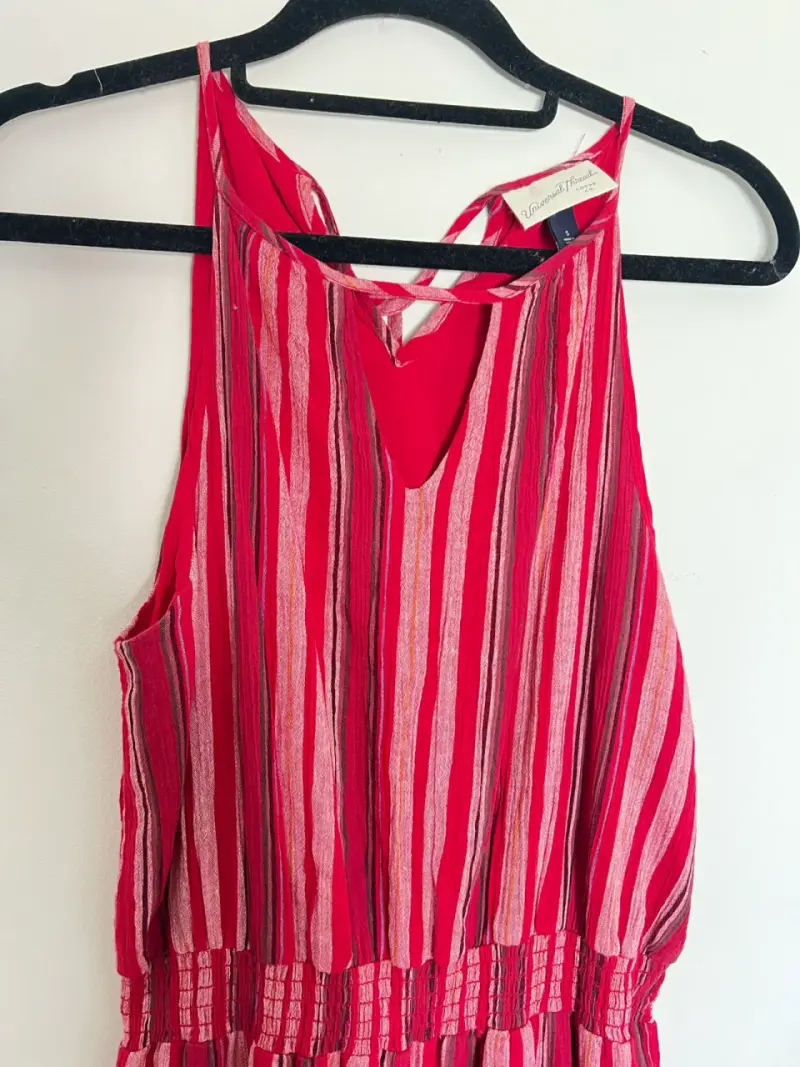 Vestido de rayas rojas para mujer - 2