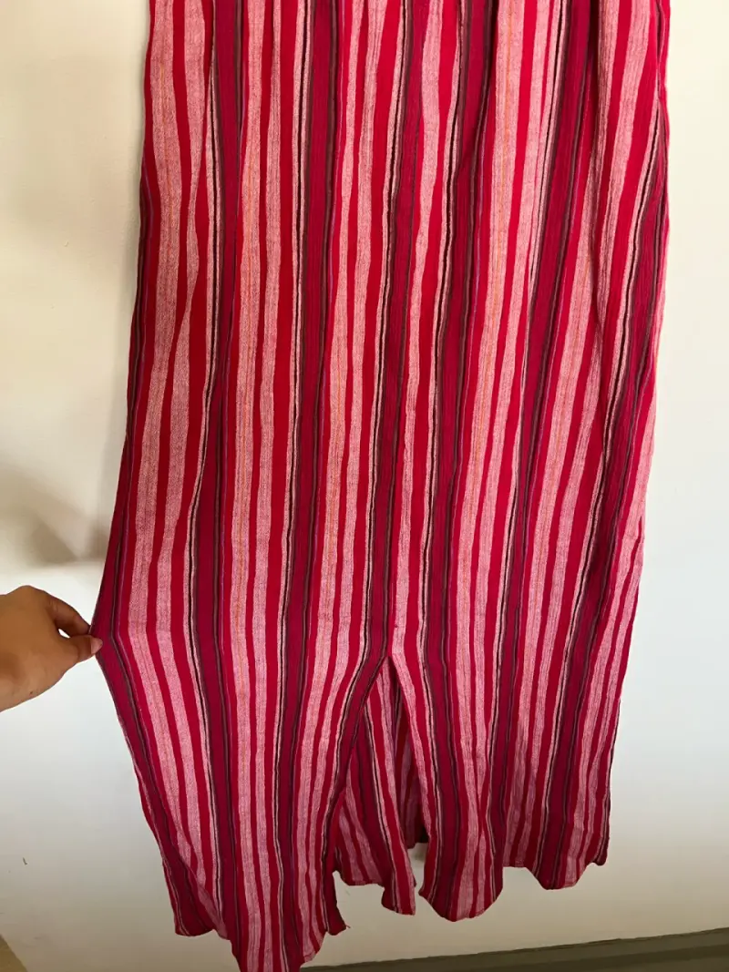 Vestido de rayas rojas para mujer - 3