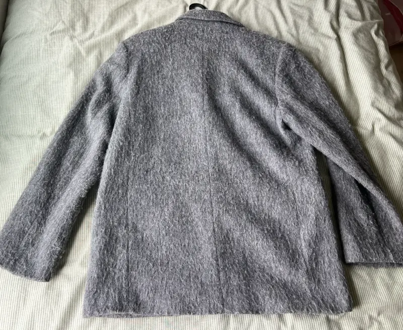 Blazer oversized gris de lana para mujer H&M - 2