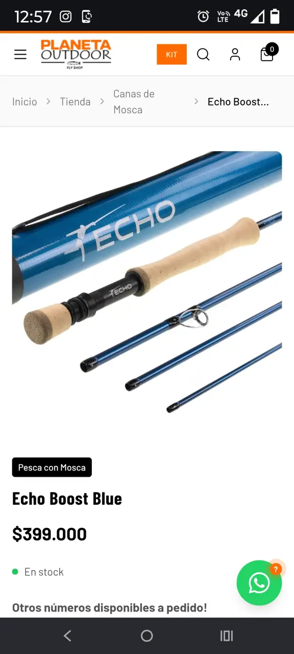 Caña de Pescar Echo Boost Blue 9' #6 - 2