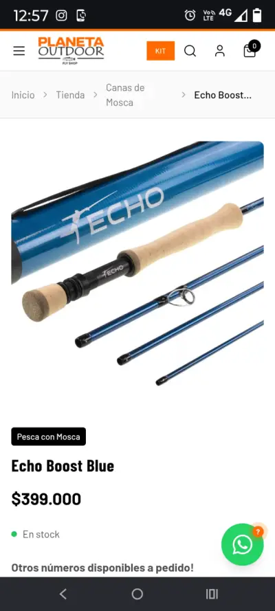 Caña de Pescar Echo Boost Blue 9' #6 - miniatura 2