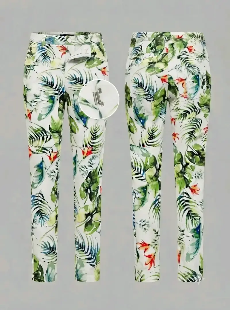 Pantalones estampados tropicales para mujer 36/38