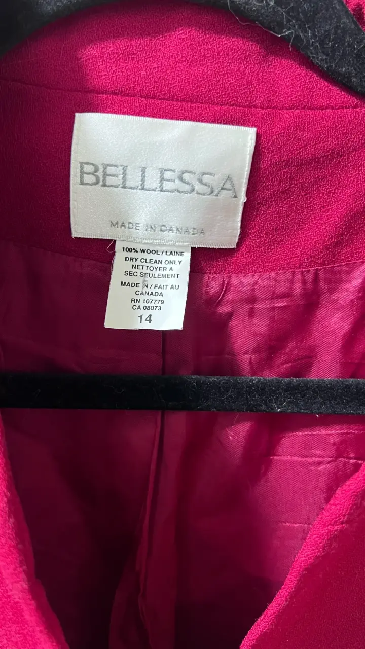 Blazer rojo de lana para mujer Bellessa - 2