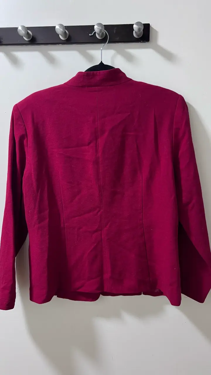 Blazer rojo de lana para mujer Bellessa - 3