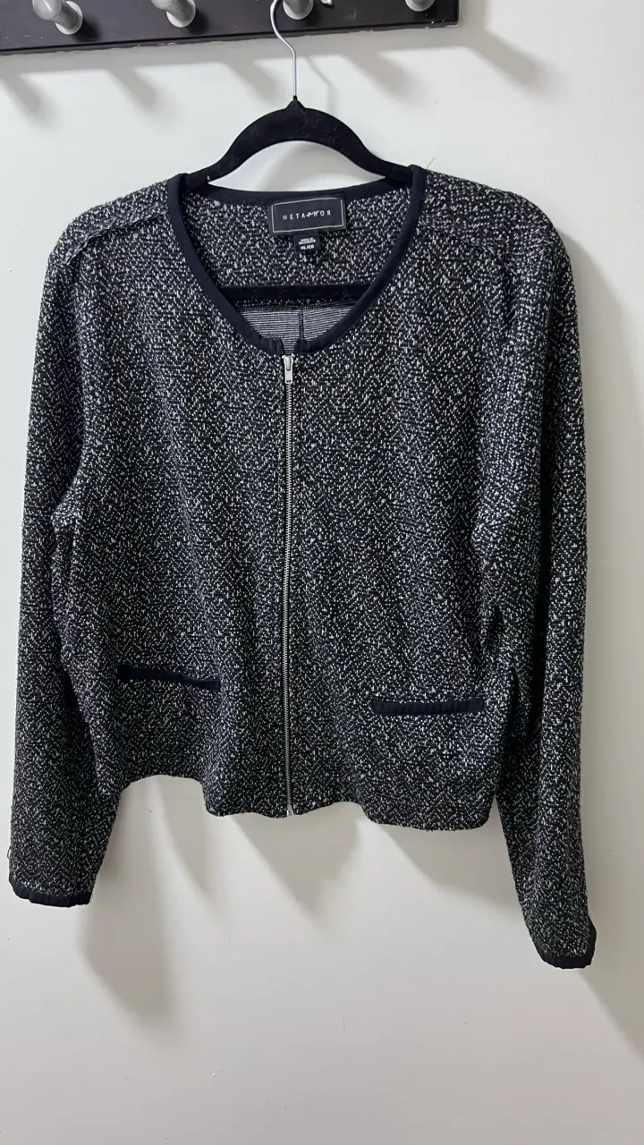 Chaqueta Metaphor negra con cierre - 1