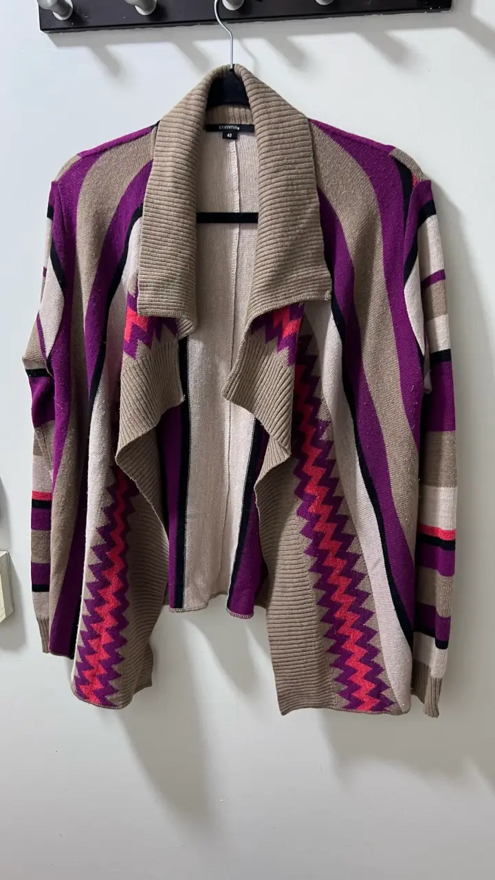 Cardigan de punto multicolor Comma - 1