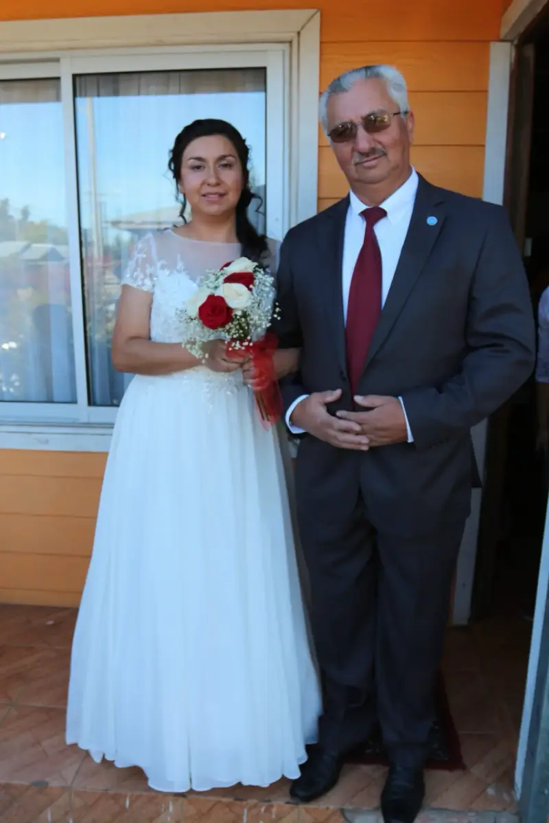 Vestido de novia blanco con encaje La Casa Blanca - 6