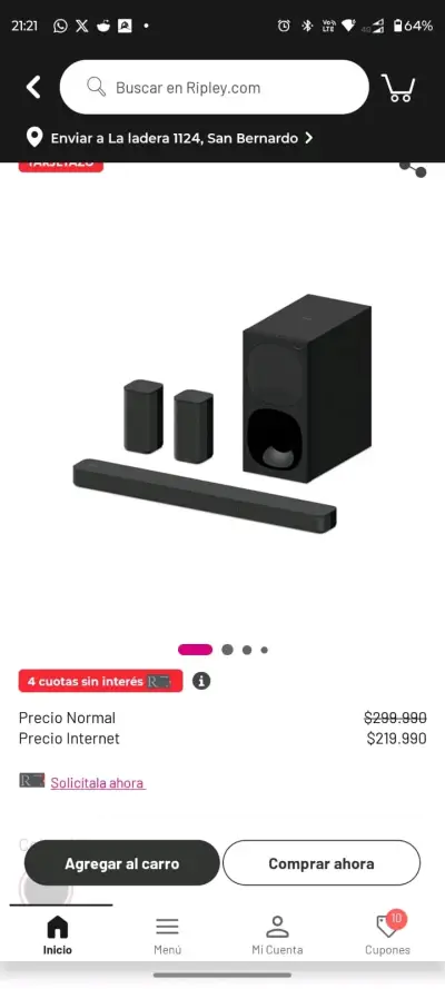 Sistema de sonido Sony HT-S20R con subwoofer - miniatura 3