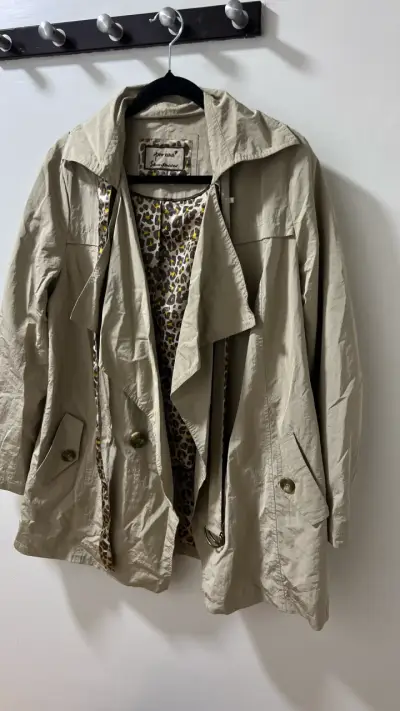 Trench beige / animal print - miniatura 1