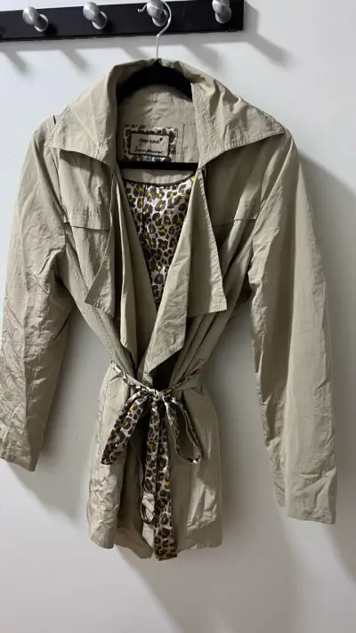 Trench beige / animal print - miniatura 3