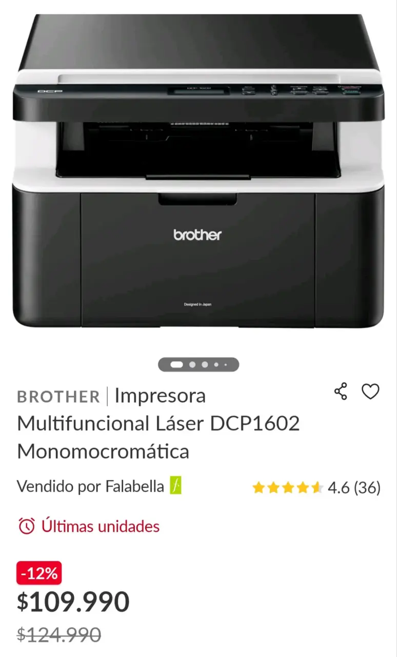 Impresora multifuncional Brother DCP-1602 en buen estado - 5