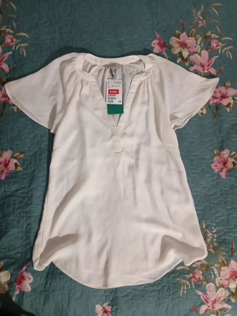 Blusa blanca de mujer H&M talla S - 1