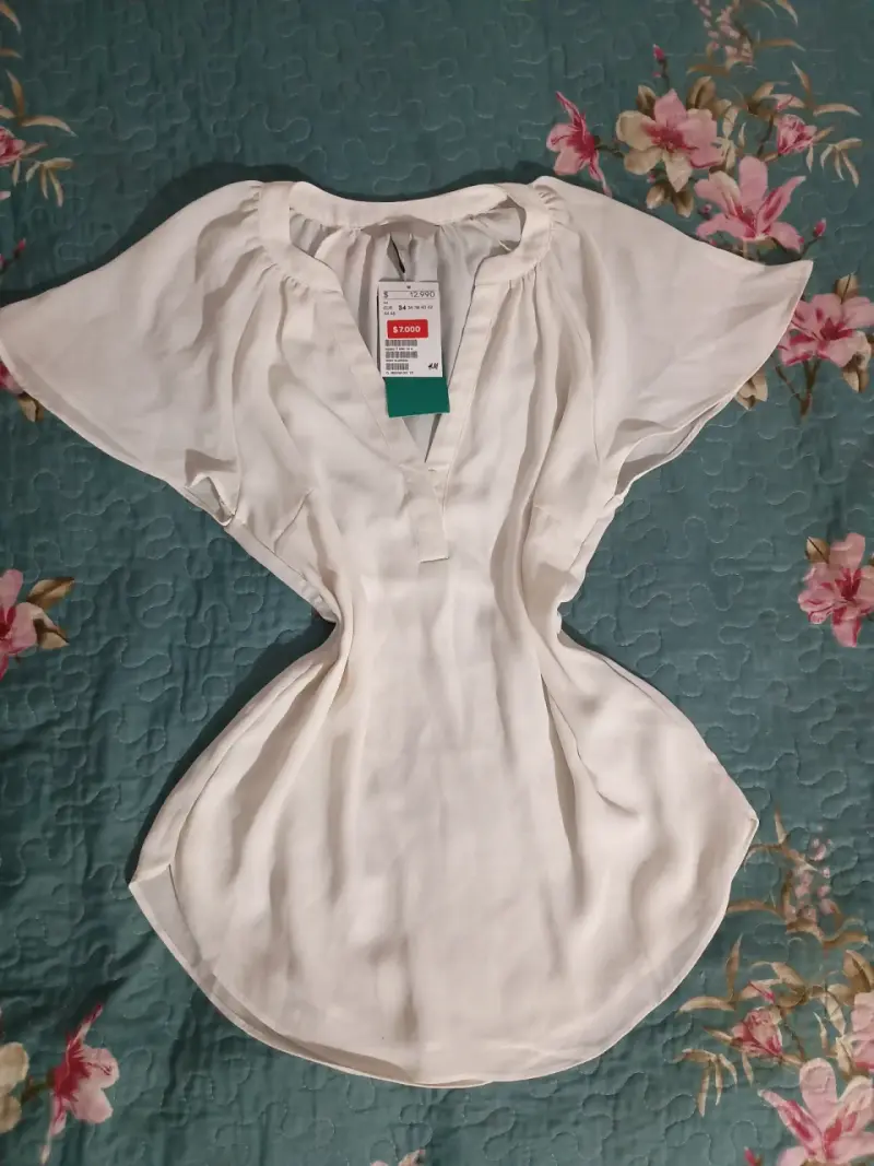 Blusa blanca de mujer H&M talla S - 2