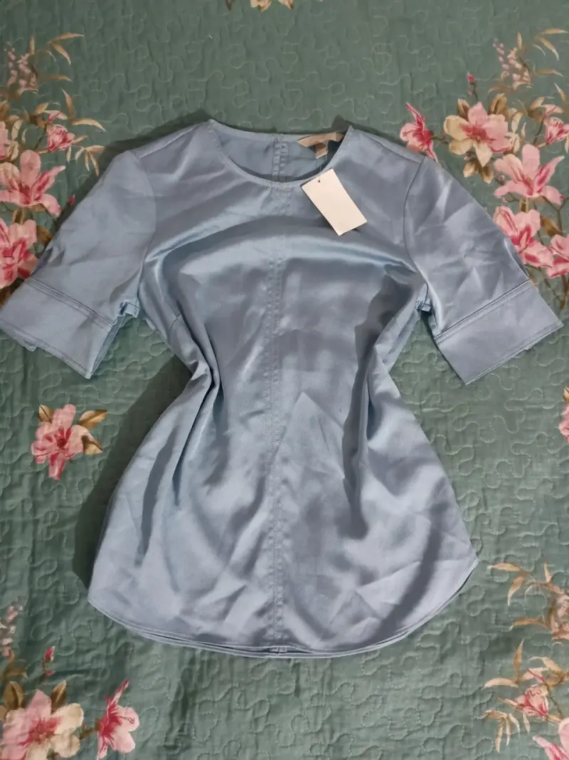 Blusa azul claro de manga corta H&M - 1