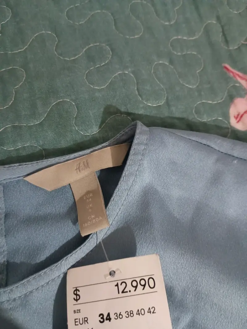 Blusa azul claro de manga corta H&M - 3