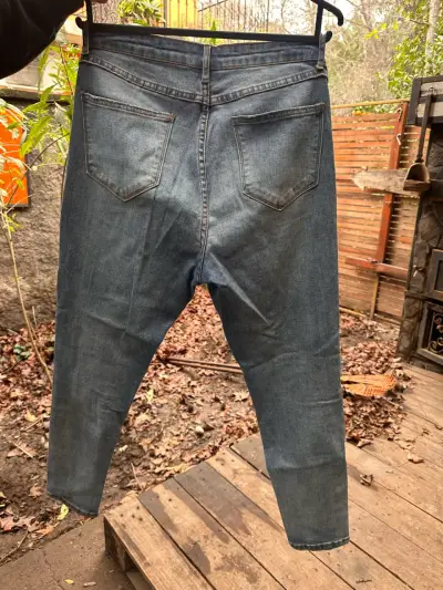 Jeans de mujer Basement tiro alto azul - miniatura 2