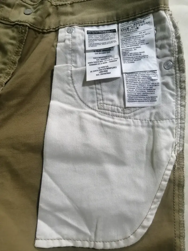 Jeans Levi's 511 Slim Fit Beige Talla 30 - 6