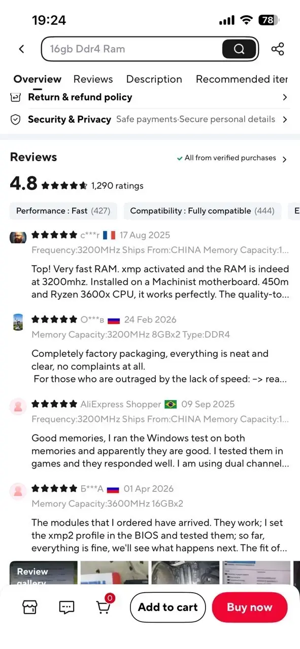 Memoria RAM DDR4 16GB 3200MHz CUSU - 6
