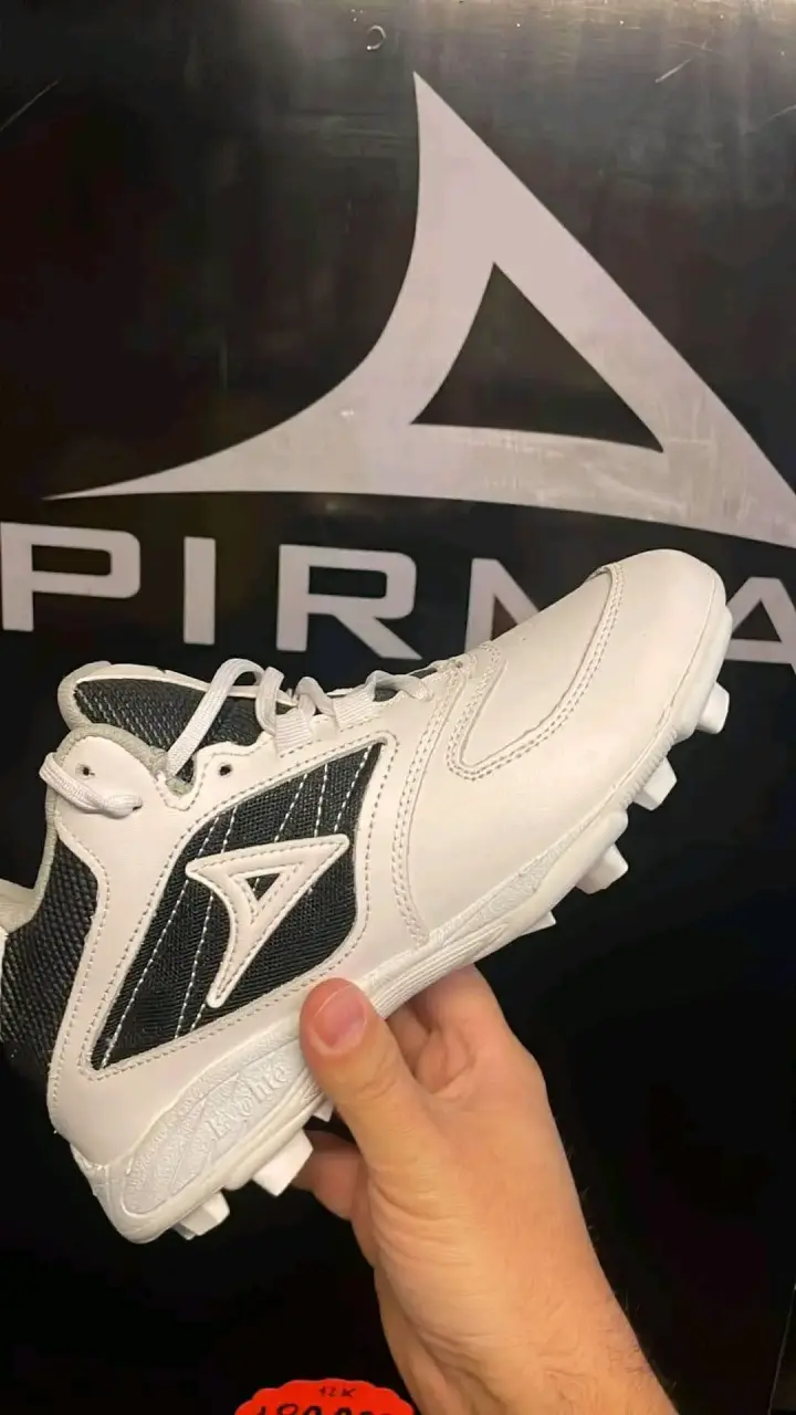 Zapatos de béisbol-softbol Pirma blancos y negros - 3