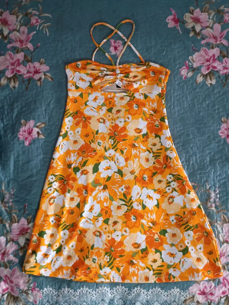 Vestido floral amarillo H&M Divided - 1
