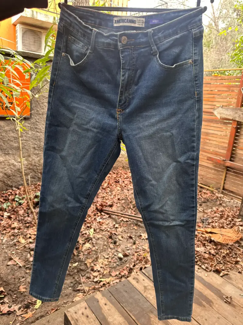 Jeans azul oscuro Americano para mujer - 1