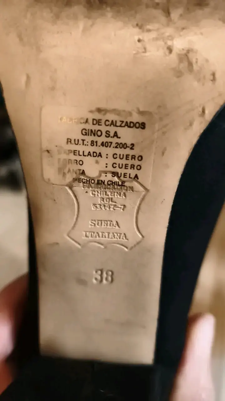 Zapatos de tacón negro de cuero talla 38 - 3