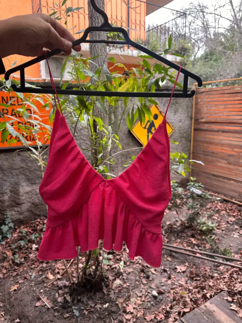 Top corto rosa - Zara
