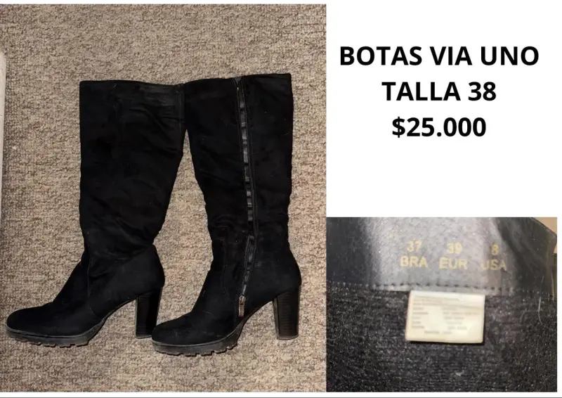 Botas Negras Via Uno