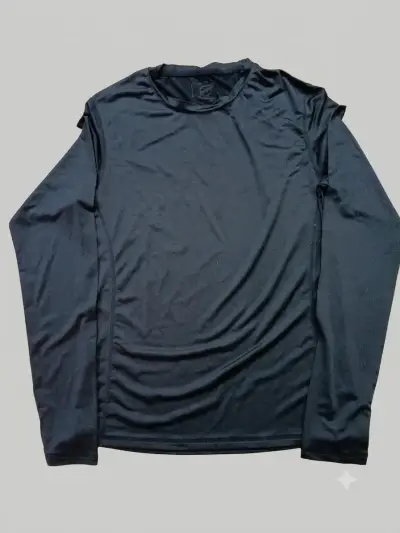 Polera manga larga negra deportiva Grana - miniatura 1