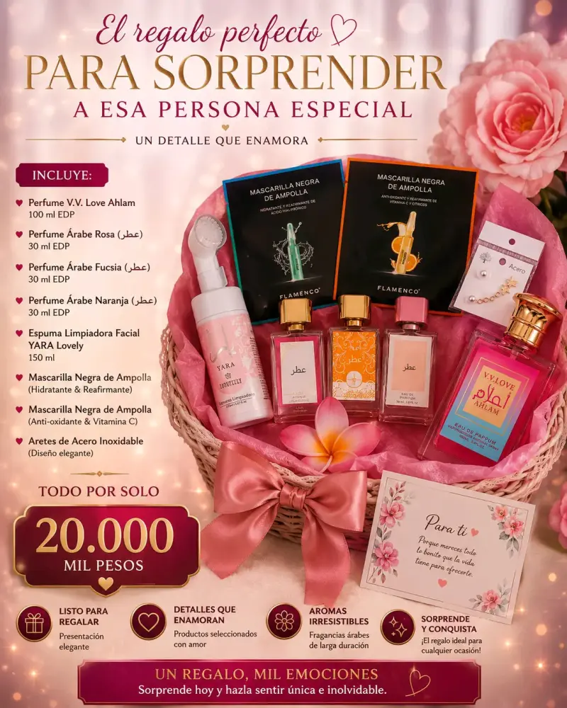 Set de Perfumes y Cosméticos Árabe para Regalo