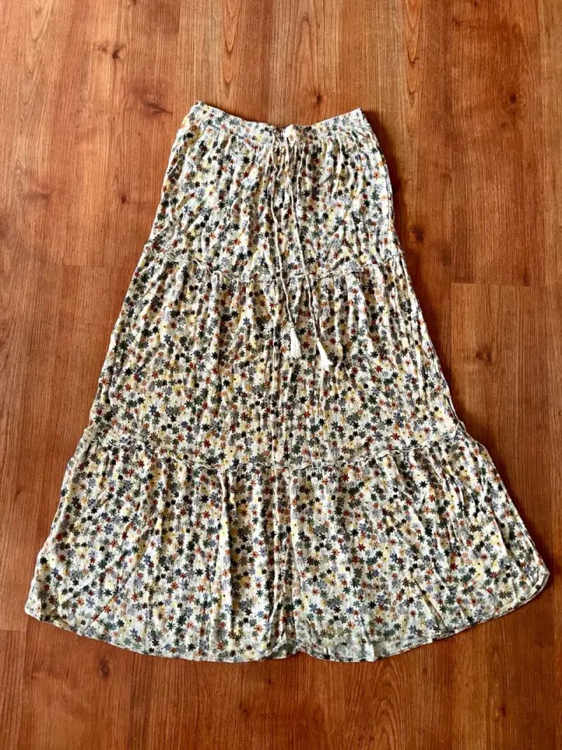 Falda larga floral bohemia para mujer - 2