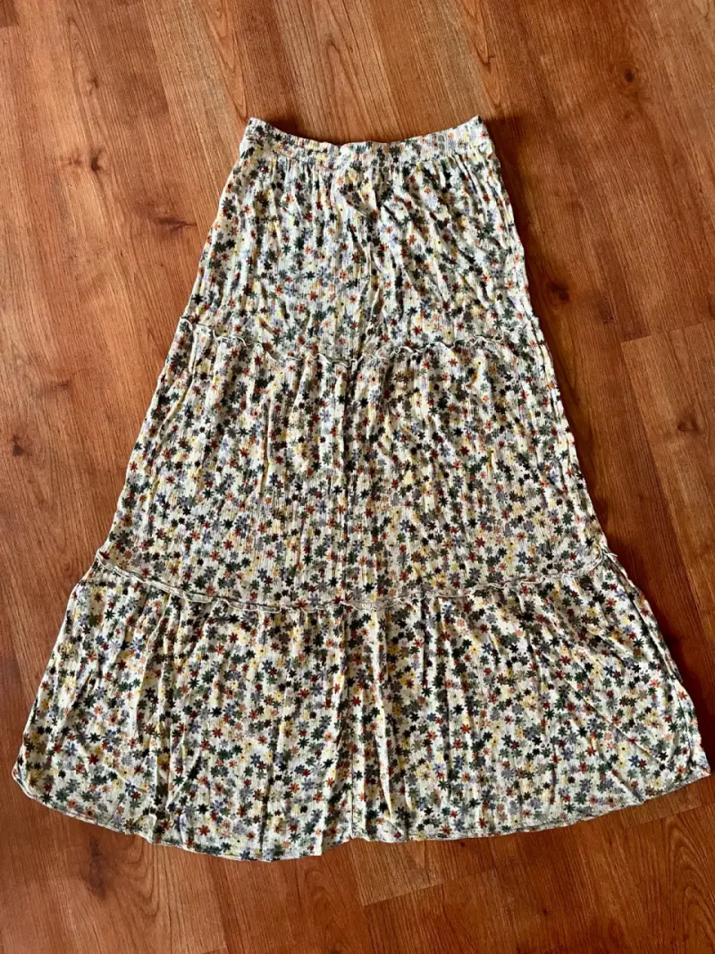 Falda larga floral bohemia para mujer - 3