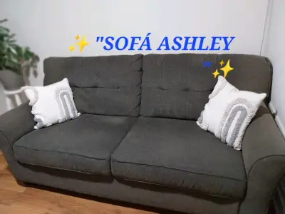 Sofá Ashley gris oscuro cómodo y elegante - miniatura 1