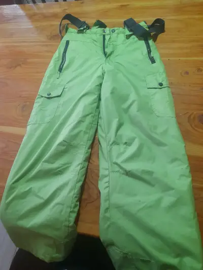 Pantalones de nieve verdes para niños talla 10 - miniatura 6