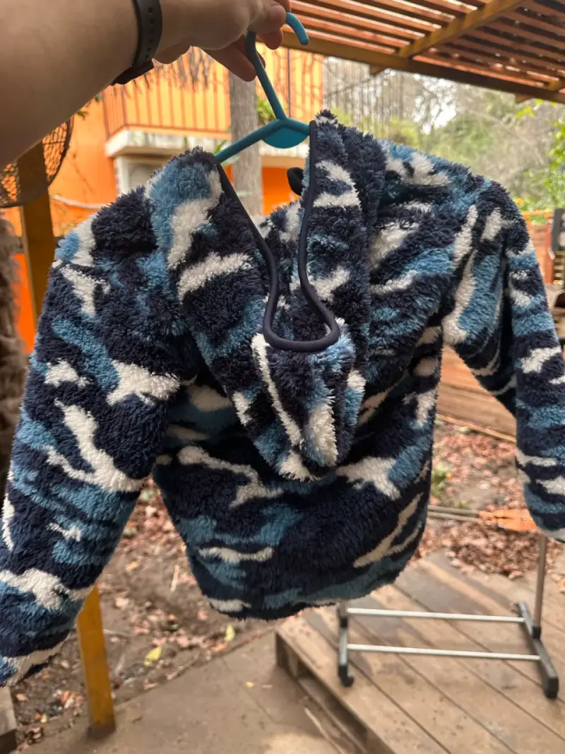 Chaqueta polar infantil azul camuflaje talla 4 - 2