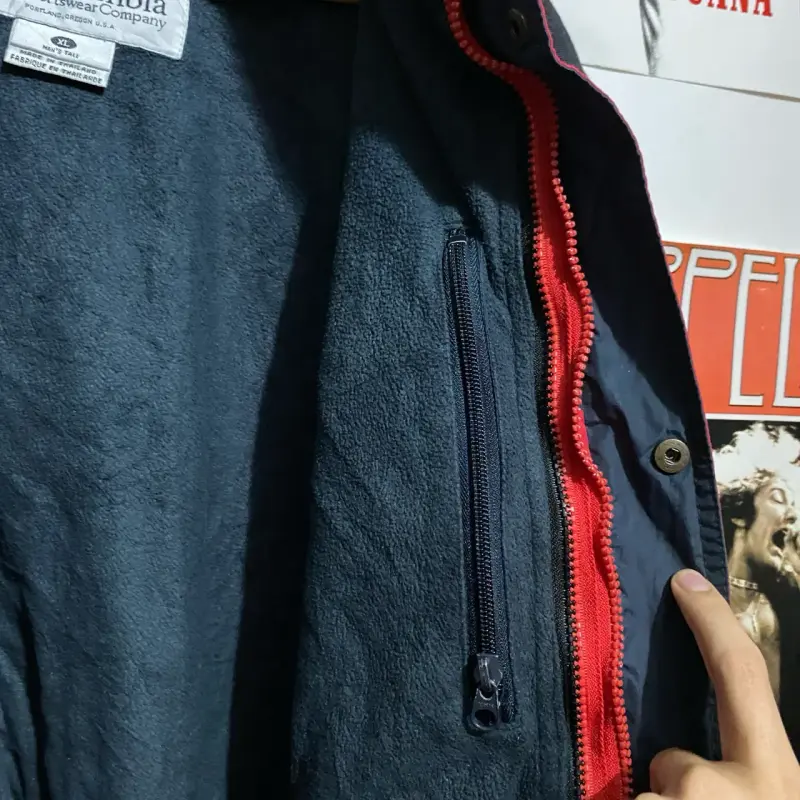 Chaqueta impermeable roja Columbia para hombre - 4