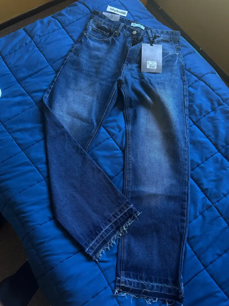 Jeans de mezclilla azul para hombre - 1