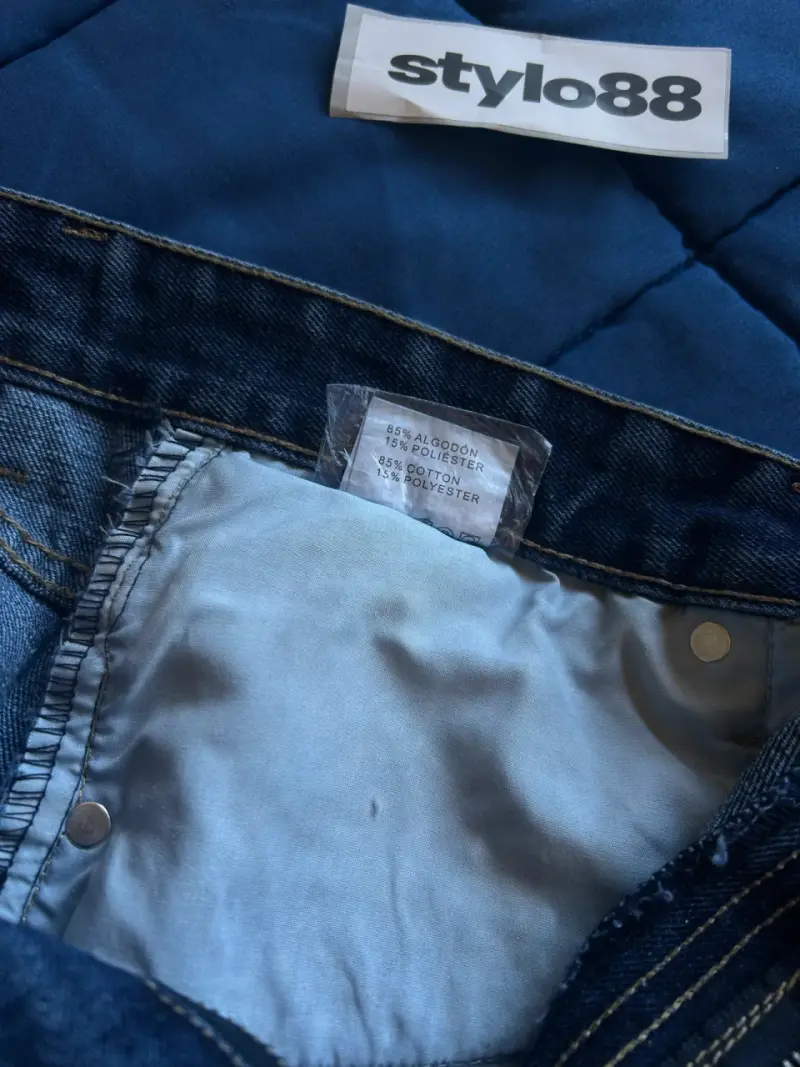 Jeans de mezclilla azul para hombre - 3
