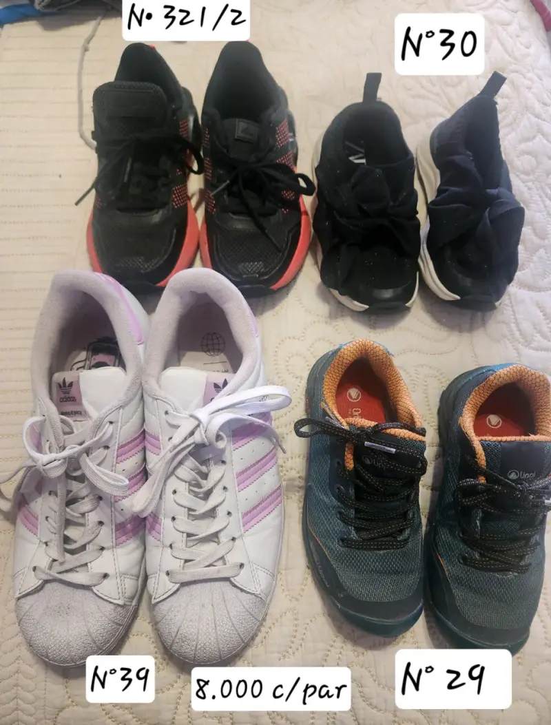 Lote de zapatillas para niños varias tallas