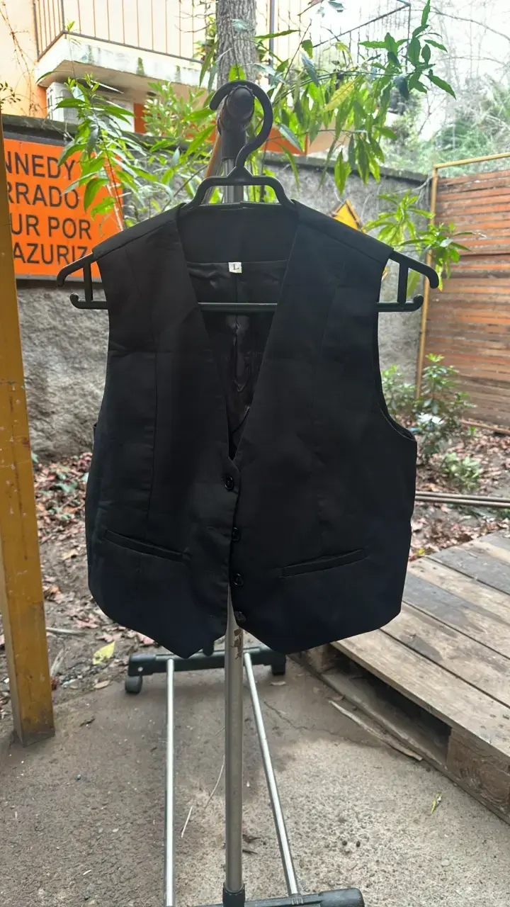 Chaleco de vestir negro para hombre - 1