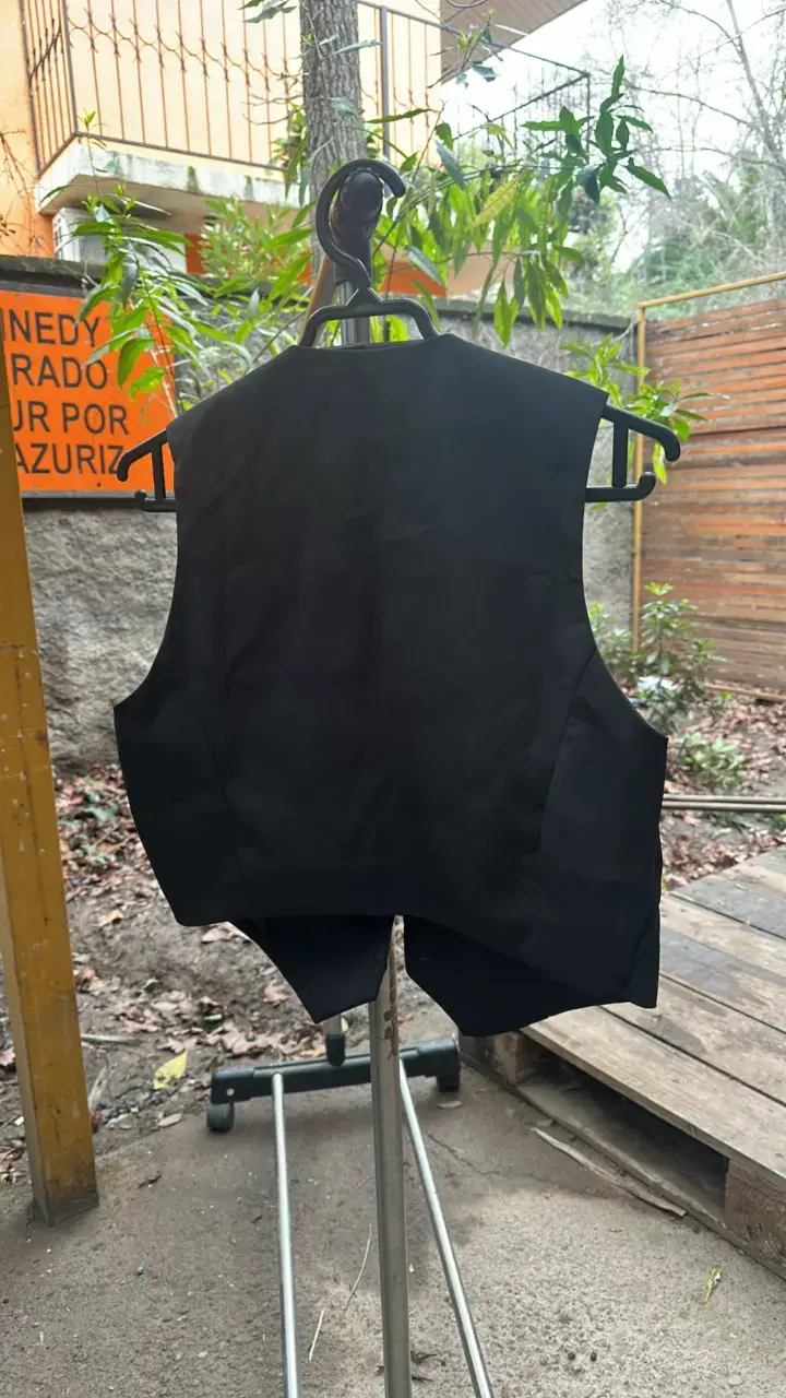 Chaleco de vestir negro para hombre - 2
