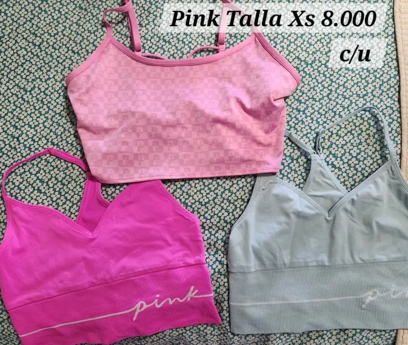 Tops deportivos Pink talla XS en varios colores