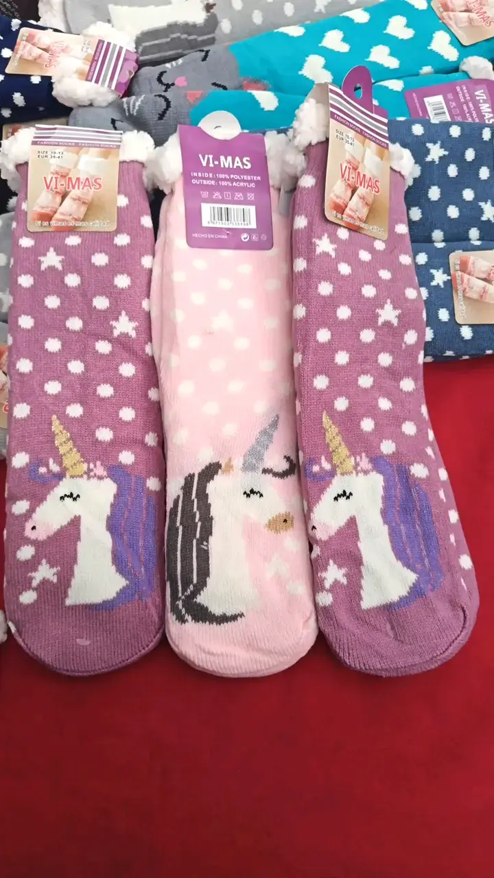 Calcetines térmicos de unicornio para mujer